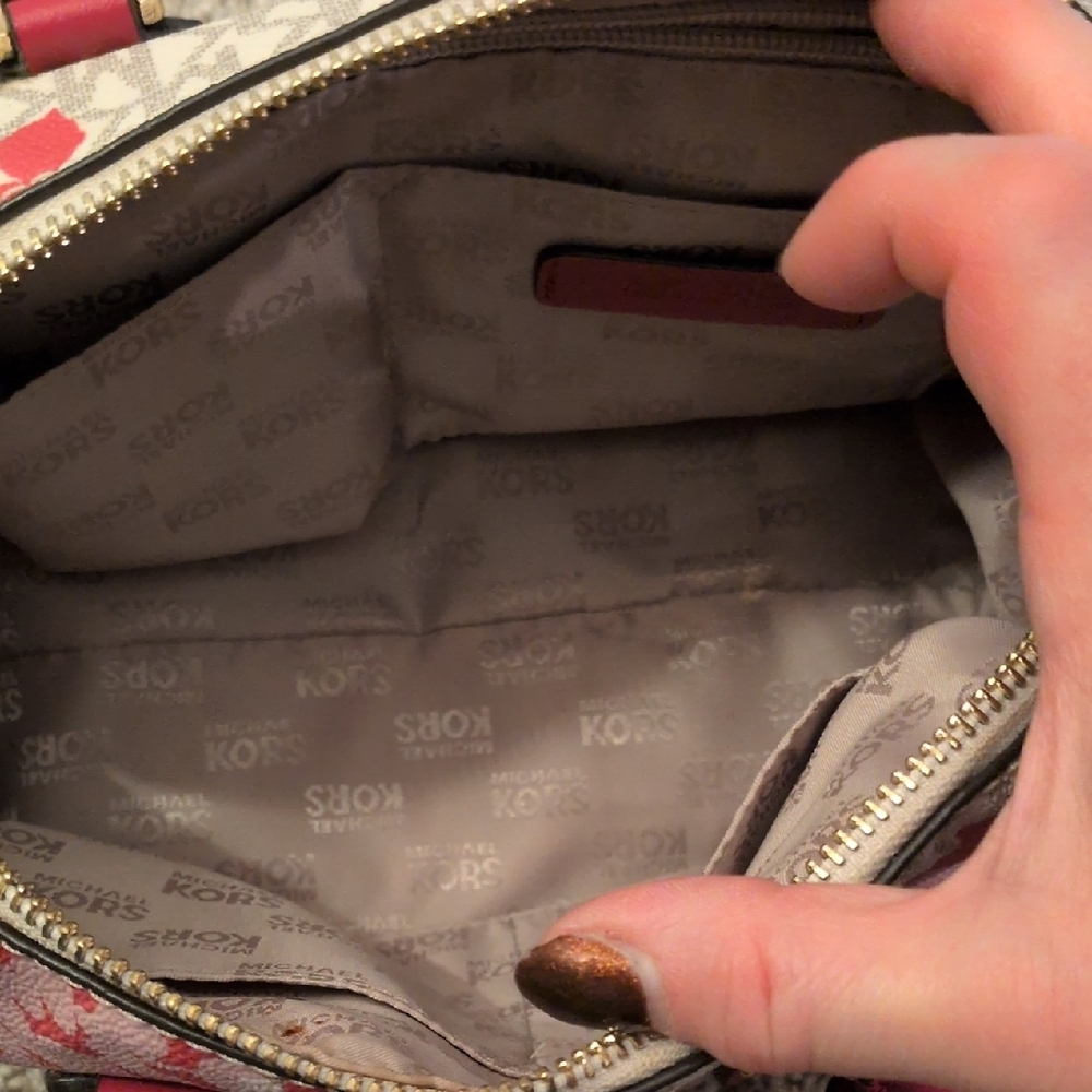 Michael Kors Pink and Cream Satchel - Picture 9 of 16